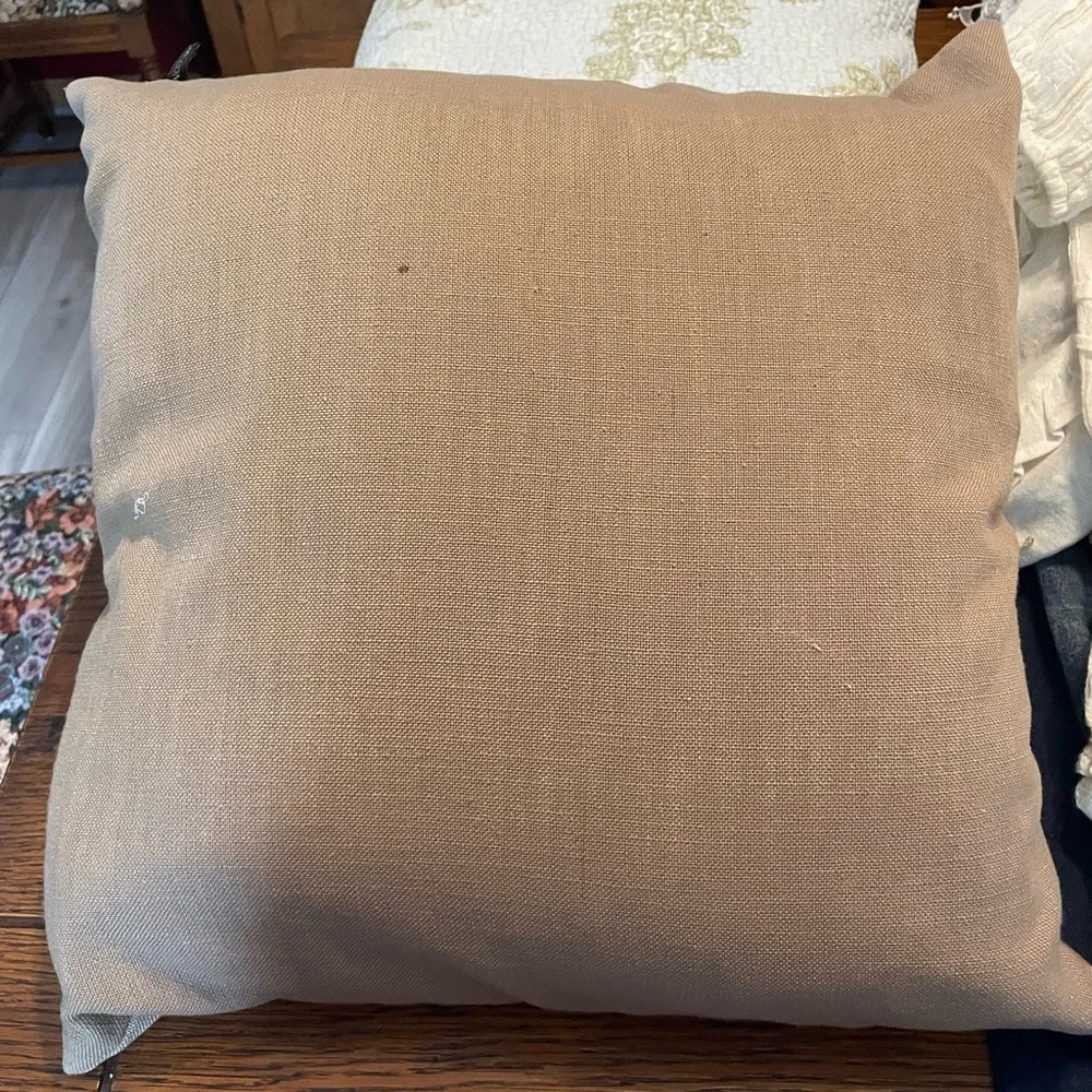 Mustard Yellow and Brown Woven Accent Pillow by